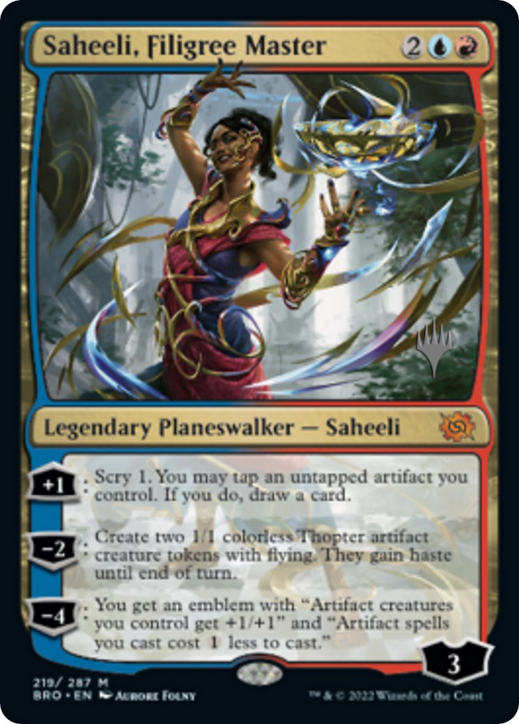 Saheeli, Filigree Master (Promo Pack) [The Brothers' War Promos] | Galaxy Games LLC