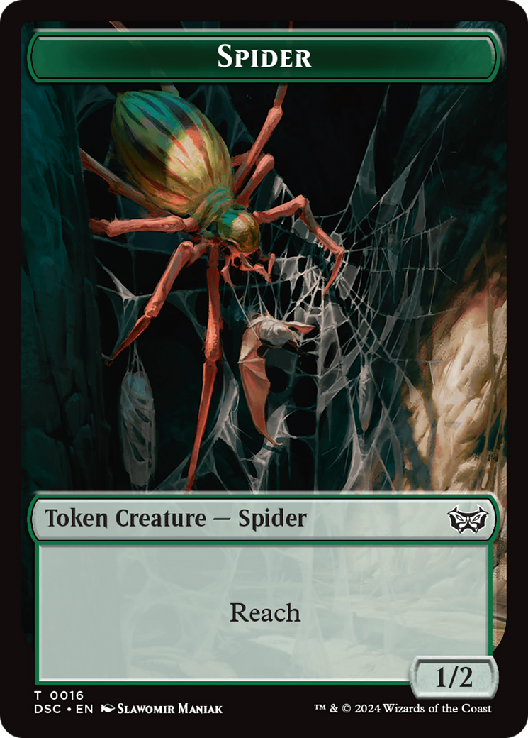 Treefolk // Spider Double-Sided Token [Duskmourn: House of Horror Commander Tokens] | Galaxy Games LLC