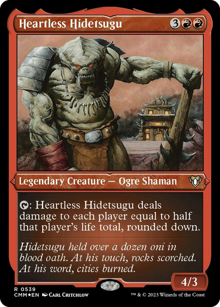 Heartless Hidetsugu (Foil Etched) [Commander Masters] | Galaxy Games LLC