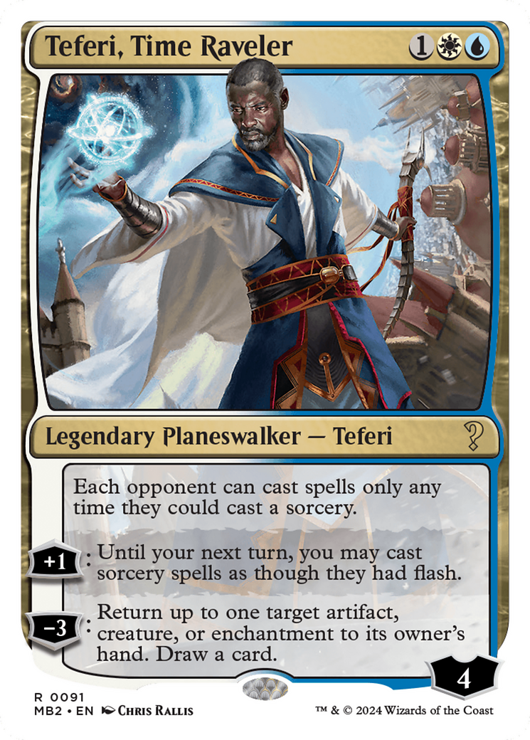 Teferi, Time Raveler (White Border) [Mystery Booster 2] | Galaxy Games LLC