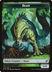 Beast (014) // Wurm Double-Sided Token [Commander 2019 Tokens] | Galaxy Games LLC