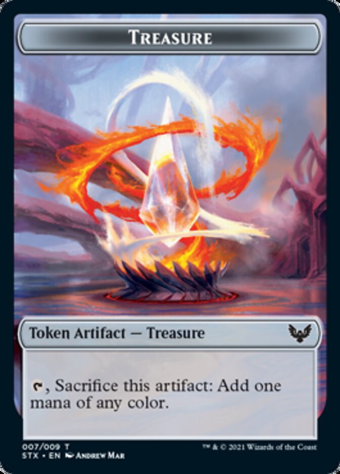 Treasure Token [Strixhaven: School of Mages Tokens] | Galaxy Games LLC