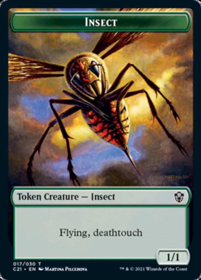 Beast (011) // Insect Double-Sided Token [Commander 2021 Tokens] | Galaxy Games LLC