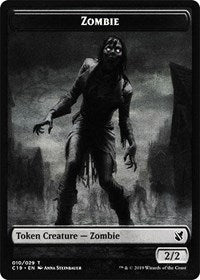 Zombie (010) // Zombie (011) Double-Sided Token [Commander 2019 Tokens] | Galaxy Games LLC