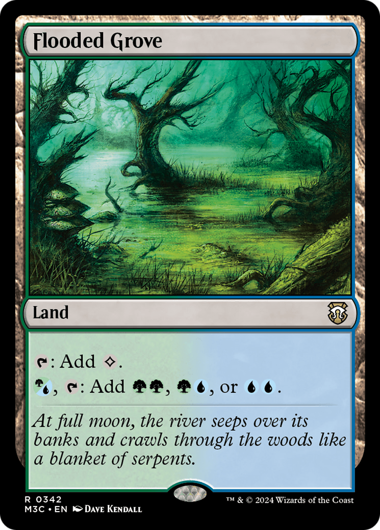 Flooded Grove (Ripple Foil) [Modern Horizons 3 Commander] | Galaxy Games LLC