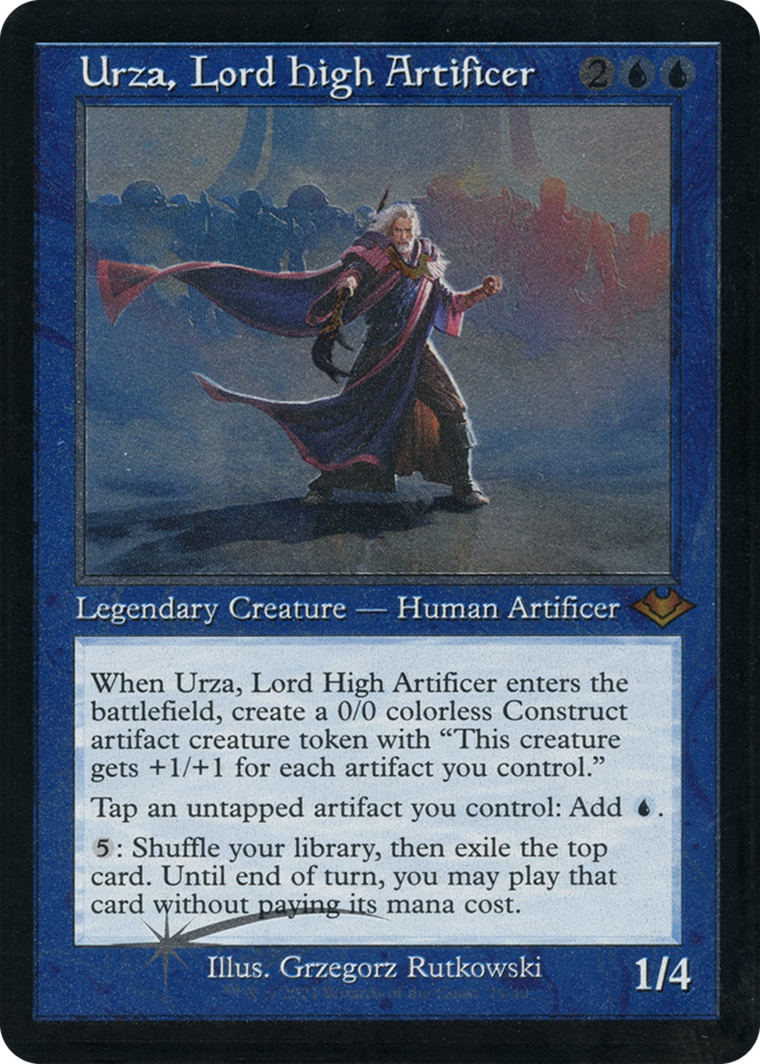 Urza, Lord High Artificer (Retro Foil Etched) [Modern Horizons] | Galaxy Games LLC