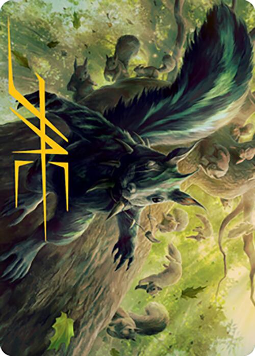 Chatterfang, Squirrel General Art Card (68) (Gold-Stamped Signature) [Modern Horizons 2 Art Series] | Galaxy Games LLC
