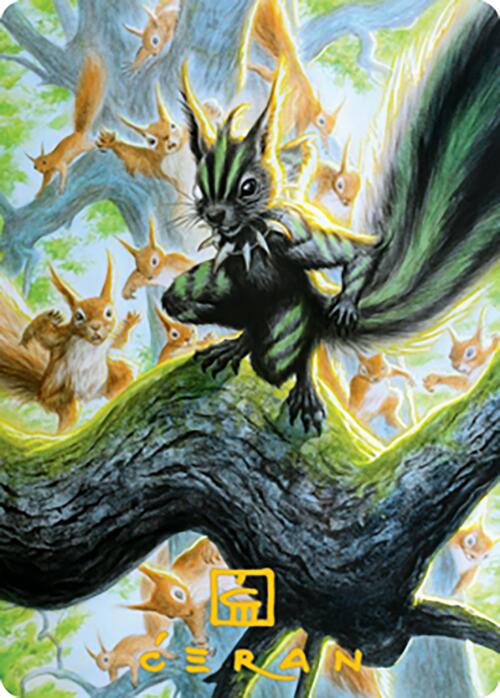 Chatterfang, Squirrel General Art Card (67) (Gold-Stamped Signature) [Modern Horizons 2 Art Series] | Galaxy Games LLC