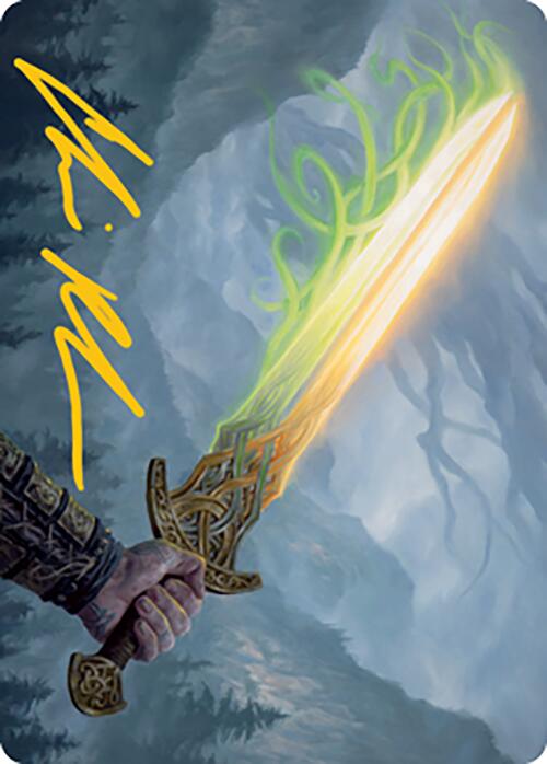 Sword of Hearth and Home Art Card (Gold-Stamped Signature) [Modern Horizons 2 Art Series] | Galaxy Games LLC