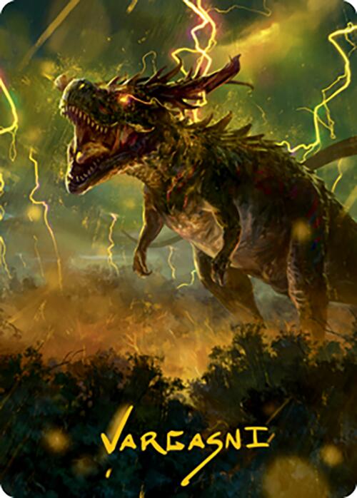 Thrasta, Tempest's Roar Art Card (42) (Gold-Stamped Signature) [Modern Horizons 2 Art Series] | Galaxy Games LLC