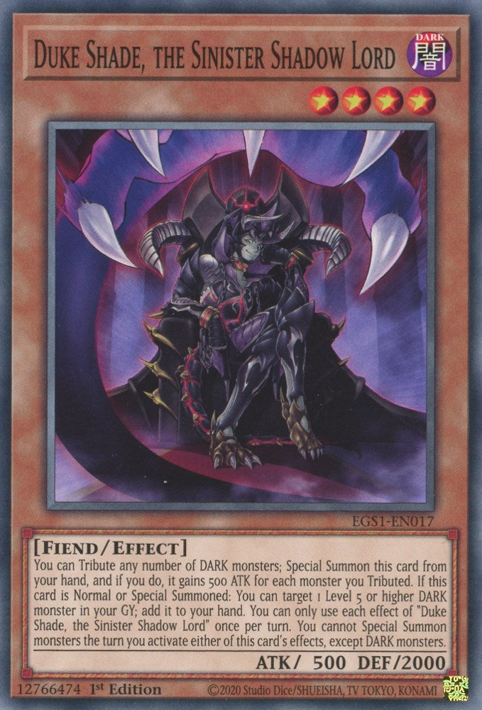 Duke Shade, the Sinister Shadow Lord [EGS1-EN017] Common | Galaxy Games LLC