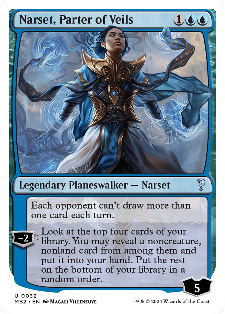 Narset, Parter of Veils (White Border) [Mystery Booster 2] | Galaxy Games LLC