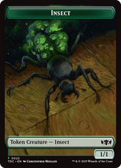 Insect (0022) // Plant Double-Sided Token [Tarkir: Dragonstorm Commander Tokens] | Galaxy Games LLC