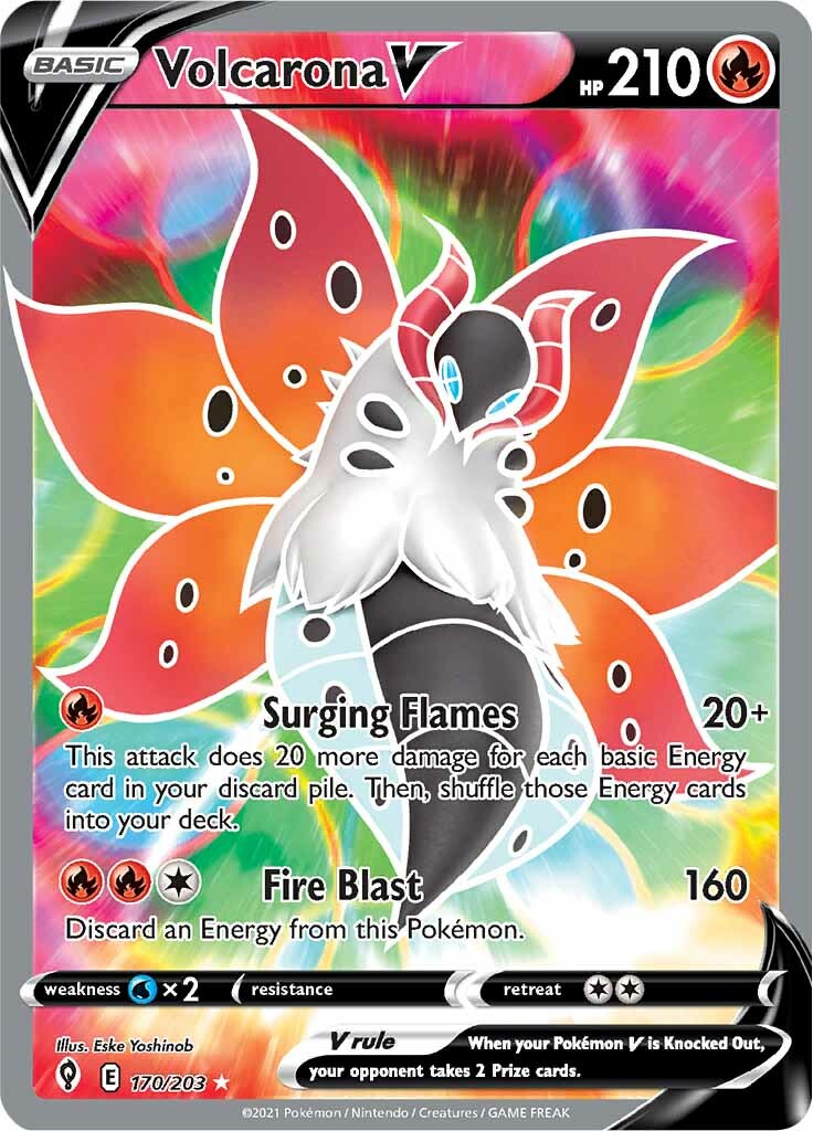 Volcarona V (170/203) [Sword & Shield: Evolving Skies] | Galaxy Games LLC