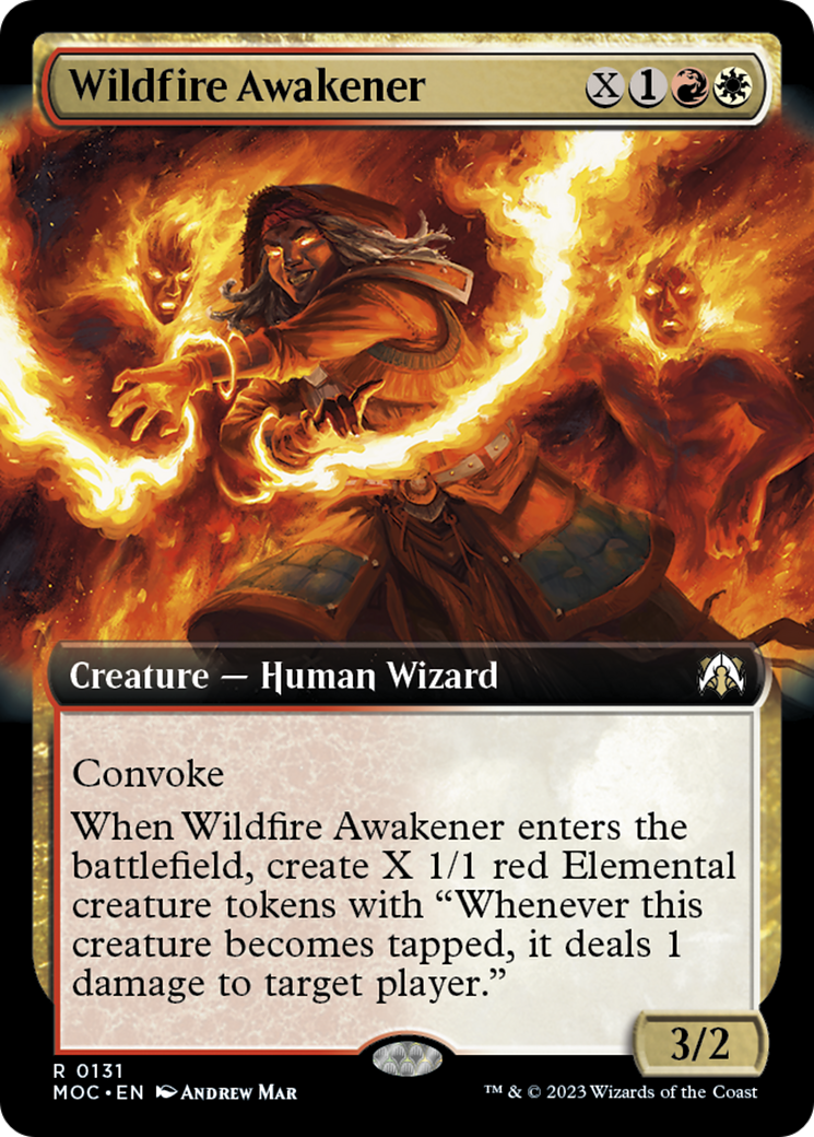 Wildfire Awakener (Extended Art) [March of the Machine Commander] | Galaxy Games LLC