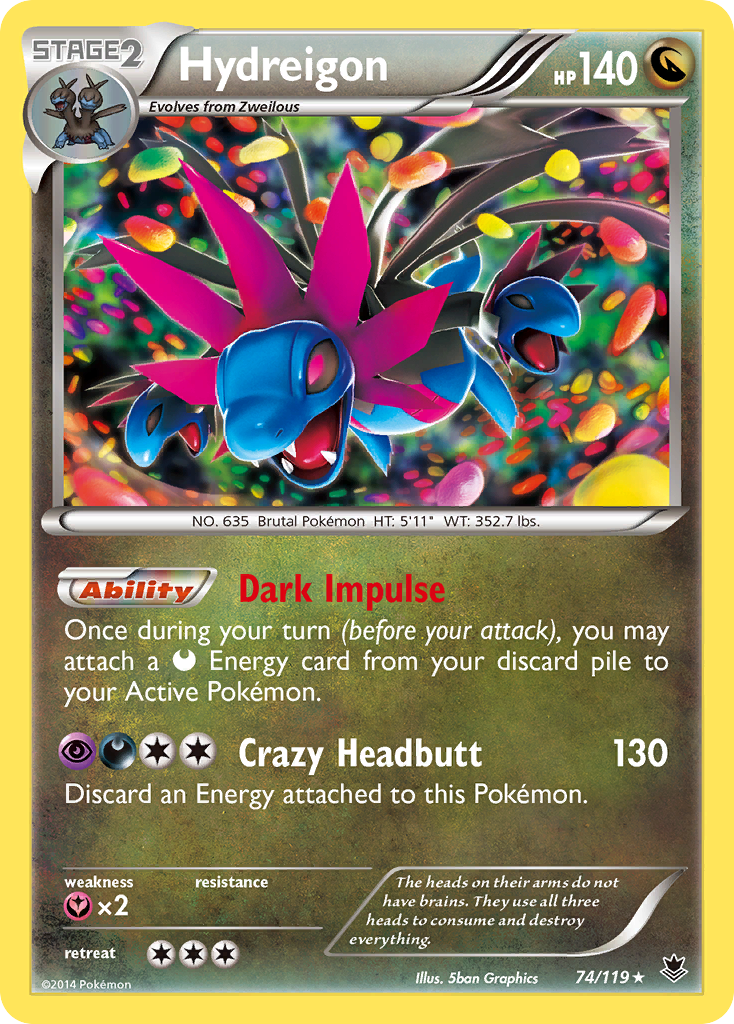 Hydreigon (74/119) [XY: Phantom Forces] | Galaxy Games LLC
