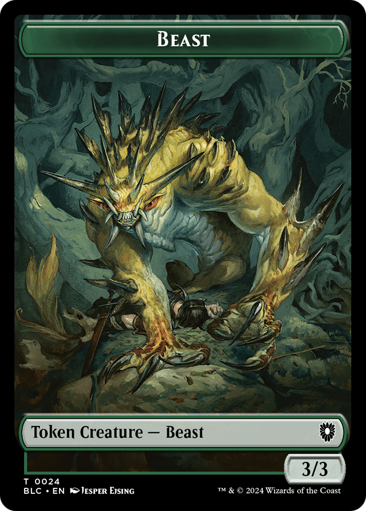 Beast (024) // Treasure Double-Sided Token [Bloomburrow Commander Tokens] | Galaxy Games LLC