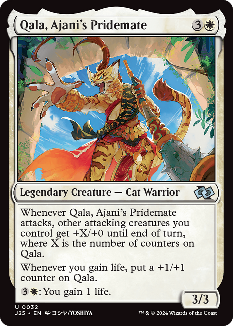 Qala, Ajani's Pridemate (Anime) [Foundations Jumpstart] | Galaxy Games LLC