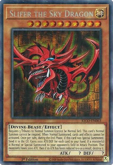 Slifer the Sky Dragon [KICO-EN063] Secret Pharaoh's Rare | Galaxy Games LLC