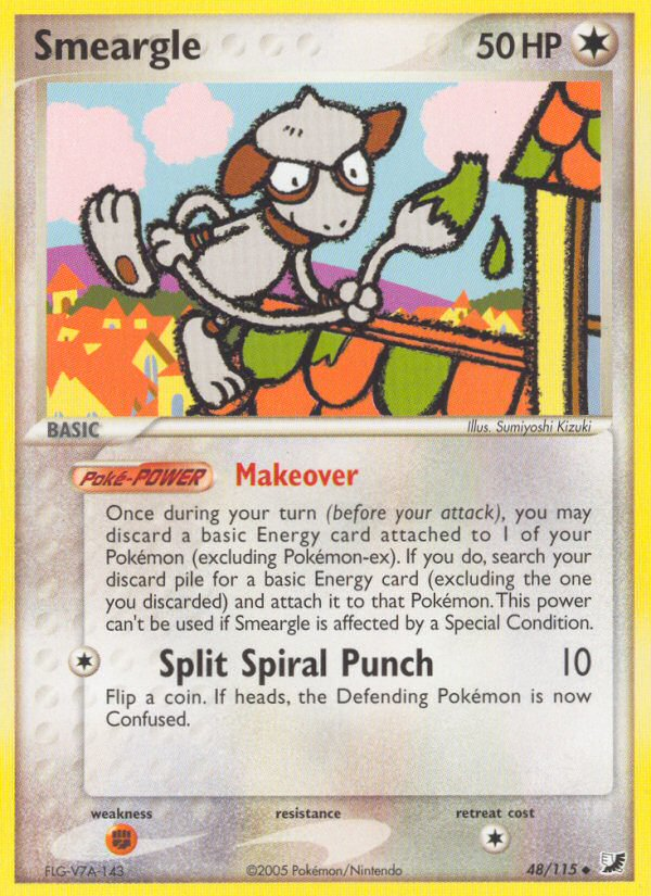 Smeargle (48/115) [EX: Unseen Forces] | Galaxy Games LLC