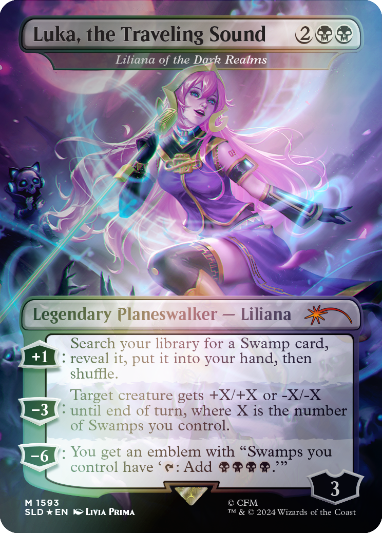 Luka, the Traveling Sound - Liliana of the Dark Realms (Rainbow Foil) [Secret Lair Drop Series] | Galaxy Games LLC