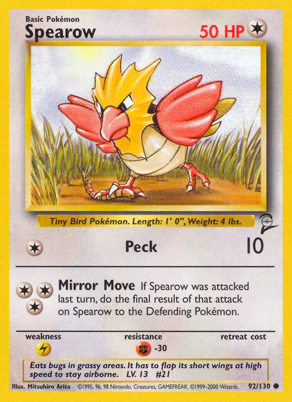 Spearow (92/130) [Base Set 2] | Galaxy Games LLC