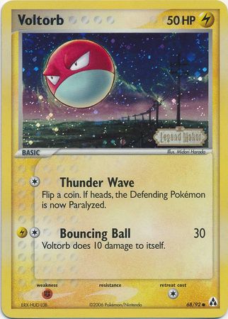 Voltorb (68/92) (Stamped) [EX: Legend Maker] | Galaxy Games LLC