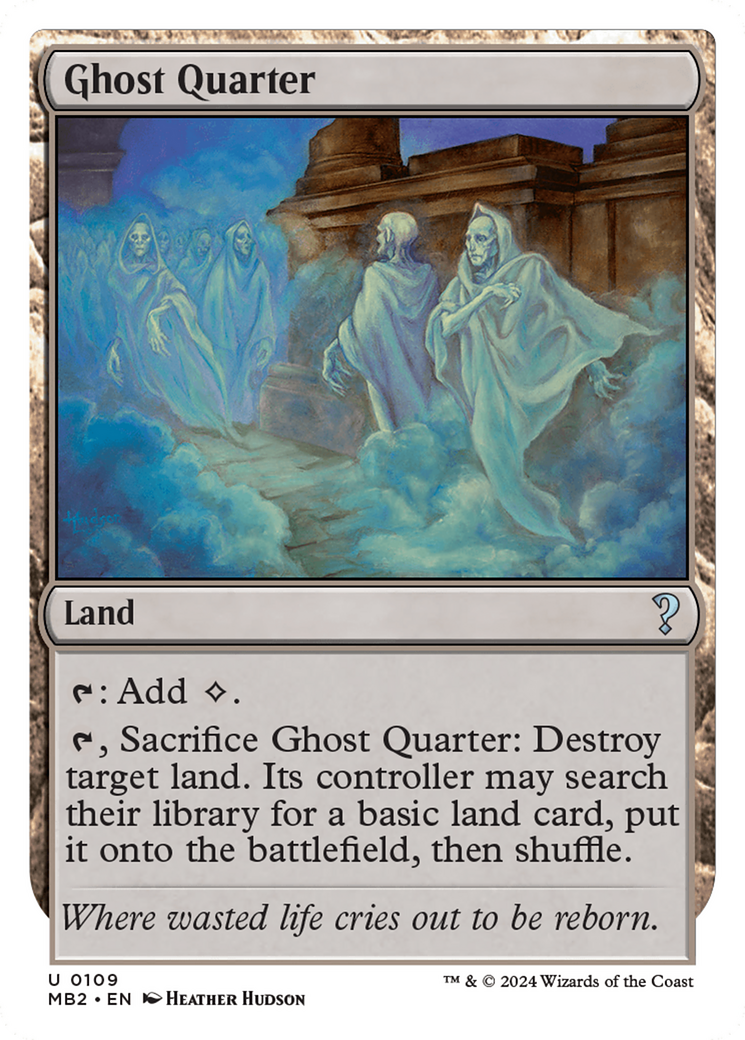 Ghost Quarter (White Border) [Mystery Booster 2] | Galaxy Games LLC