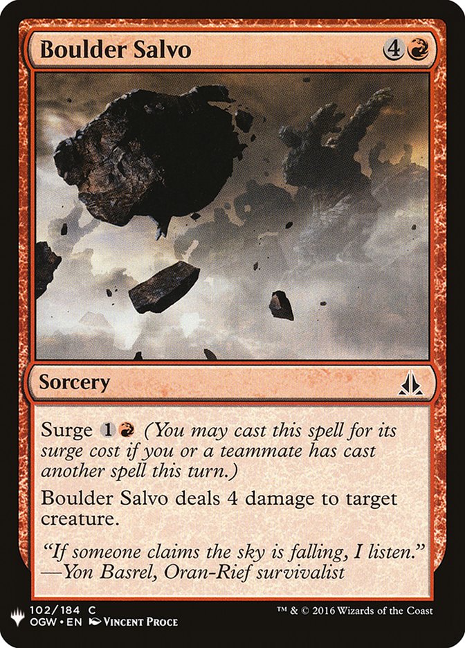 Boulder Salvo [Mystery Booster] | Galaxy Games LLC