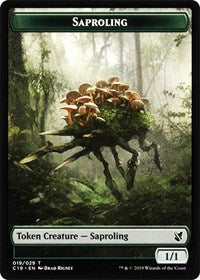 Saproling // Morph Double-Sided Token [Commander 2019 Tokens] | Galaxy Games LLC