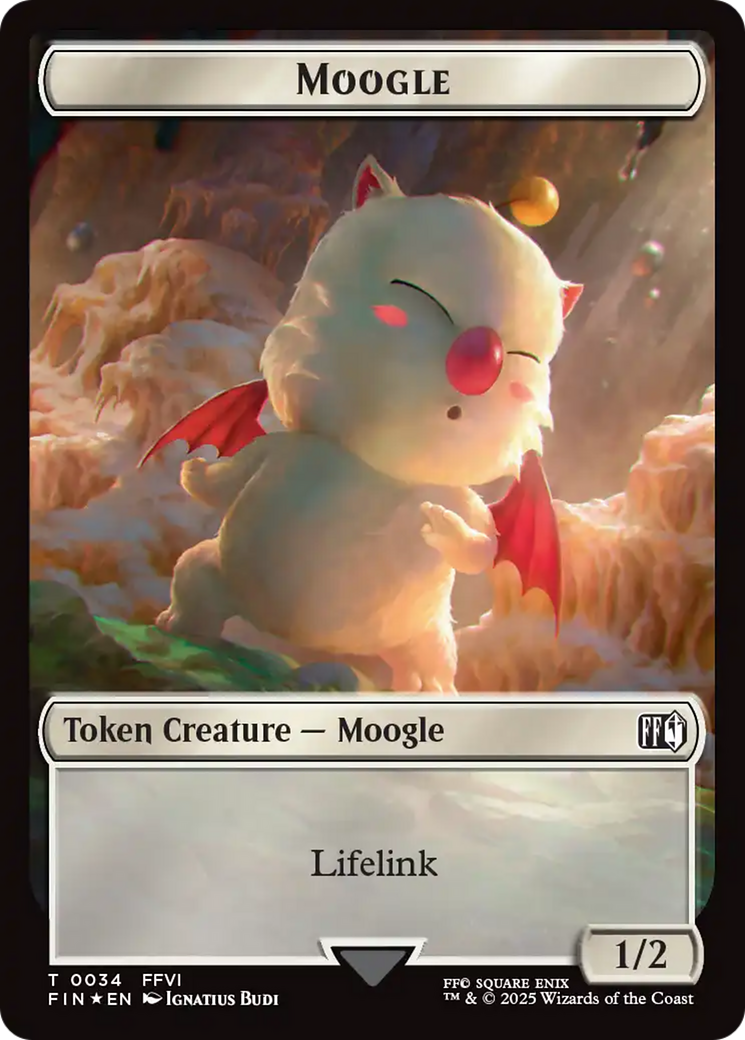 Moogle (0034) // Treasure (0036) Double-Sided Token (Surge Foil) [FINAL FANTASY Tokens] | Galaxy Games LLC