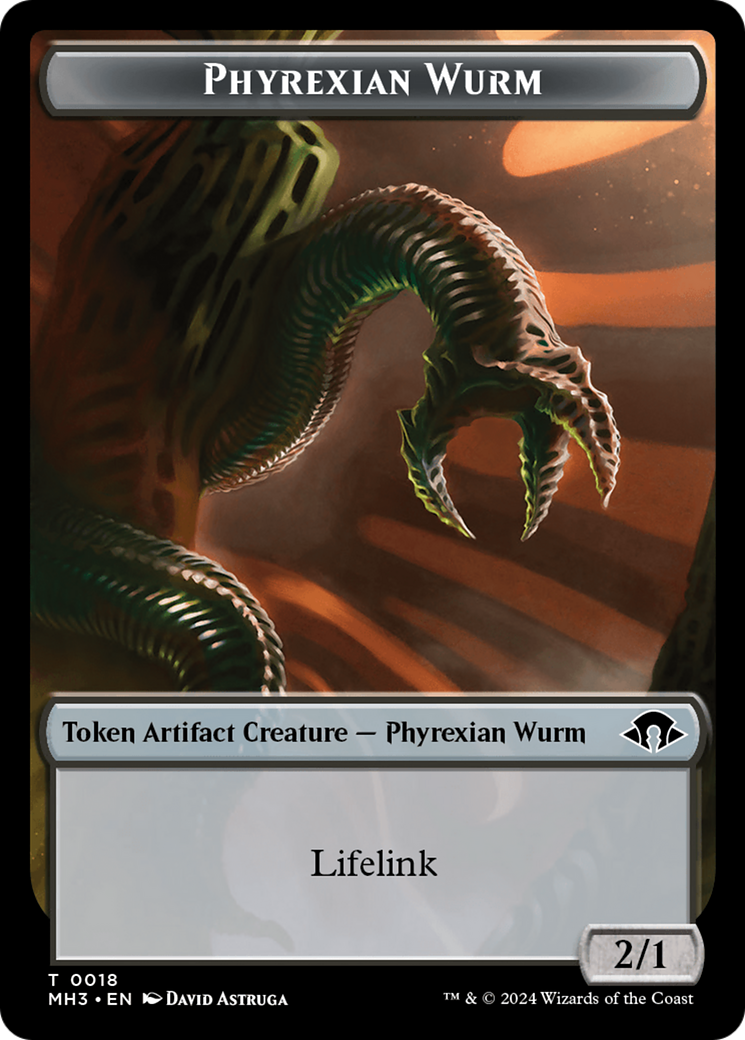 Phyrexian Wurm Token (0018) [Modern Horizons 3 Tokens] | Galaxy Games LLC