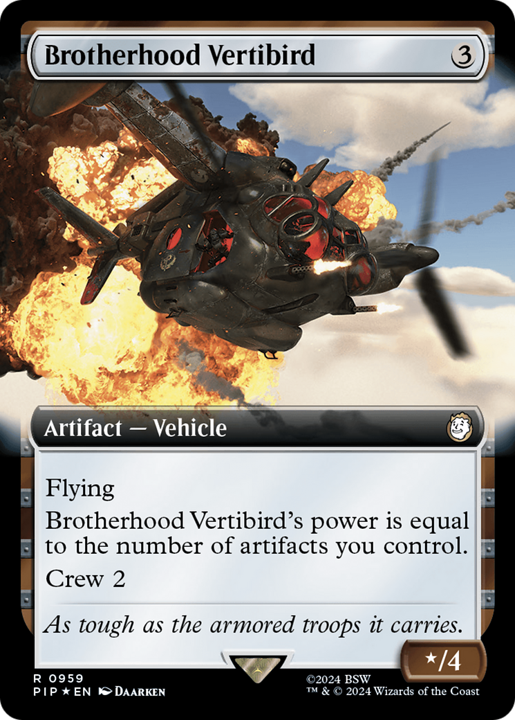 Brotherhood Vertibird (Extended Art) (Surge Foil) [Fallout] | Galaxy Games LLC