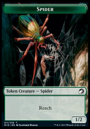 Human // Spider Double-Sided Token [Innistrad: Midnight Hunt Tokens] | Galaxy Games LLC