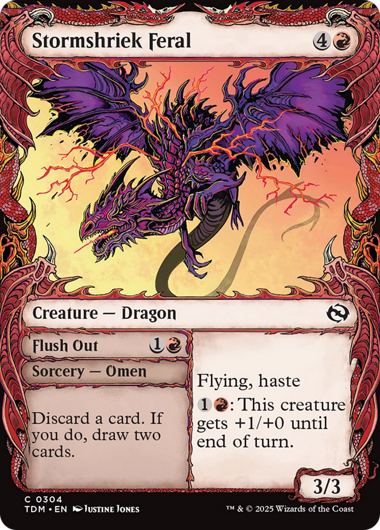 Stormshriek Feral (Showcase) [Tarkir: Dragonstorm] | Galaxy Games LLC