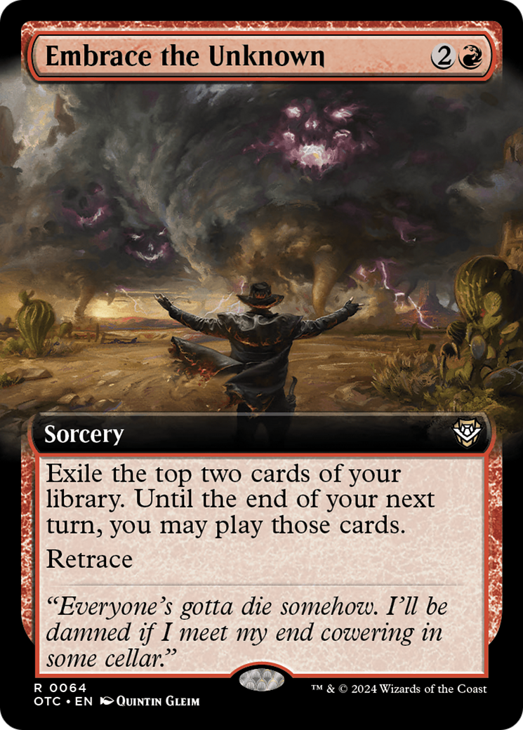 Embrace the Unknown (Extended Art) [Outlaws of Thunder Junction Commander] | Galaxy Games LLC