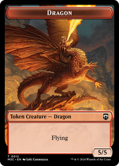 Shapeshifter (0008) (Ripple Foil) // Dragon Double-Sided Token [Modern Horizons 3 Commander Tokens] | Galaxy Games LLC