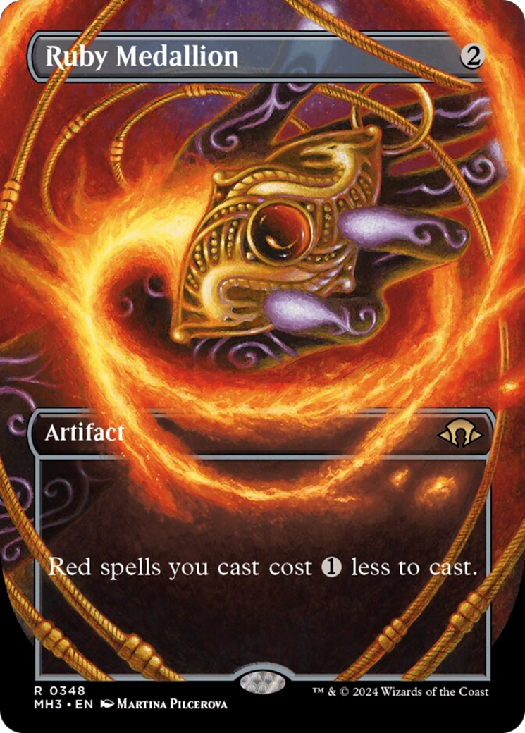 Ruby Medallion (Borderless) [Modern Horizons 3] | Galaxy Games LLC