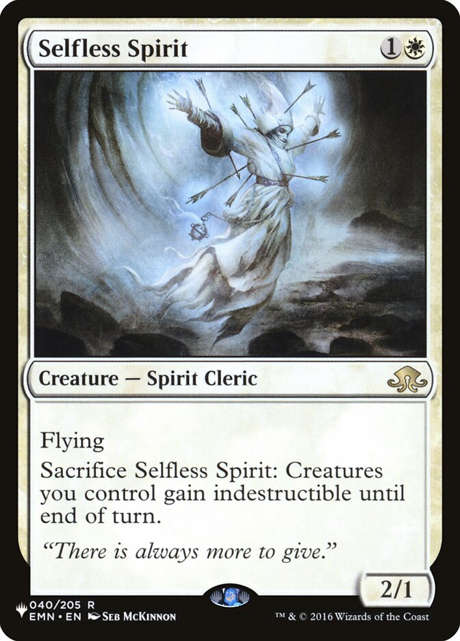 Selfless Spirit [The List] | Galaxy Games LLC