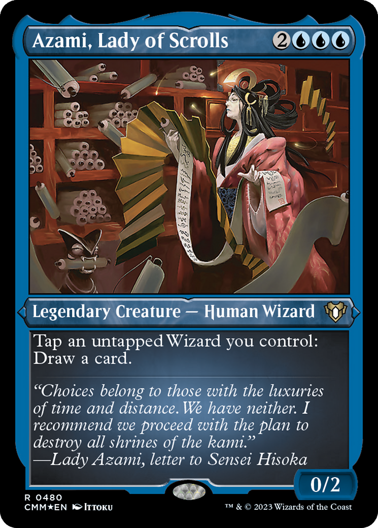 Azami, Lady of Scrolls (Foil Etched) [Commander Masters] | Galaxy Games LLC