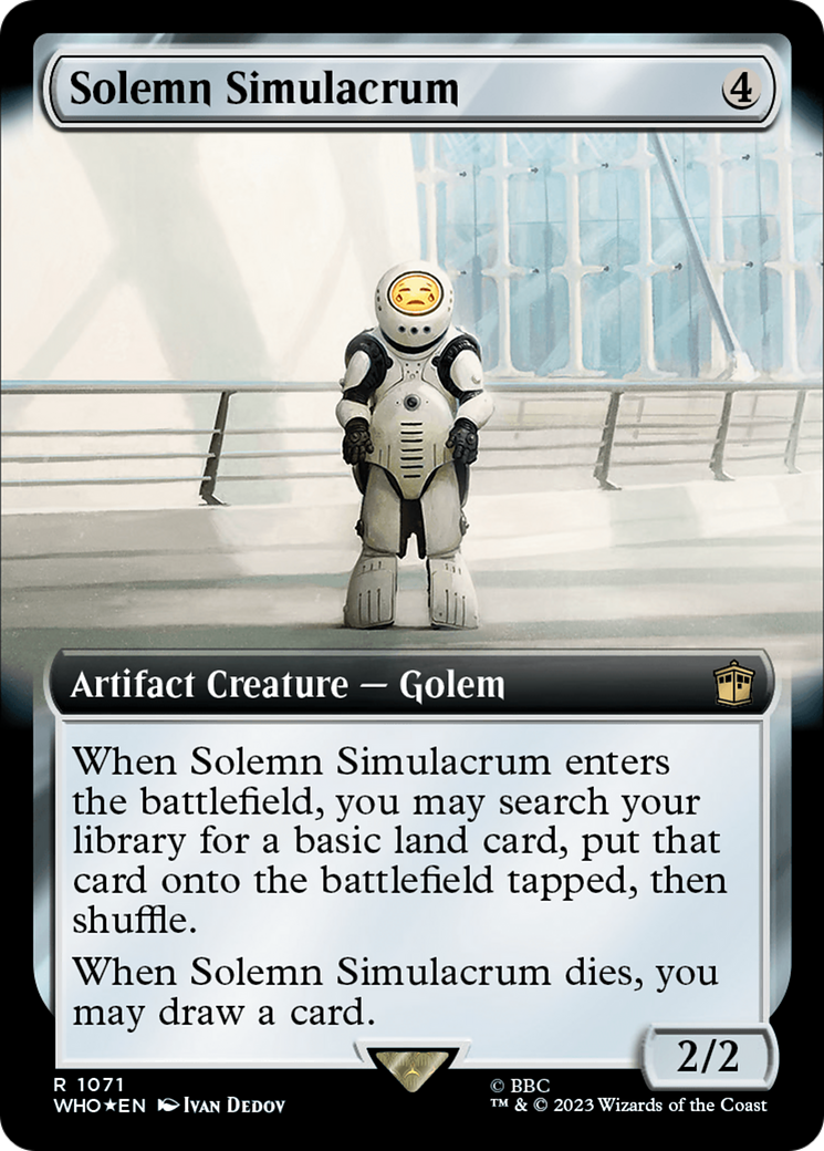Solemn Simulacrum (Extended Art) (Surge Foil) [Doctor Who] | Galaxy Games LLC