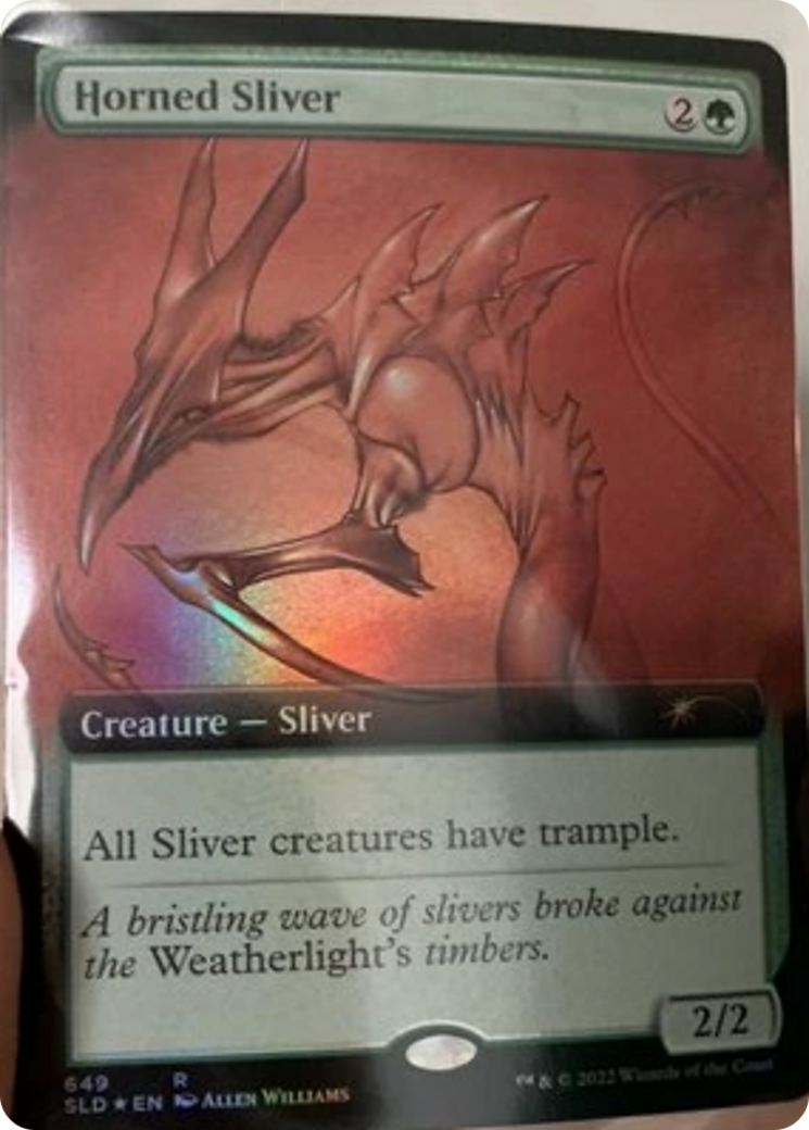 Horned Sliver (Extended Art) [Secret Lair Drop Promos] | Galaxy Games LLC