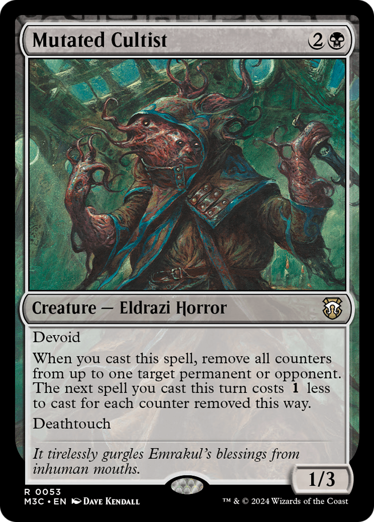 Mutated Cultist (Ripple Foil) [Modern Horizons 3 Commander] | Galaxy Games LLC