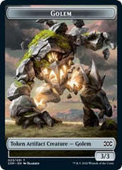 Golem // Elf Warrior Double-Sided Token [Double Masters Tokens] | Galaxy Games LLC