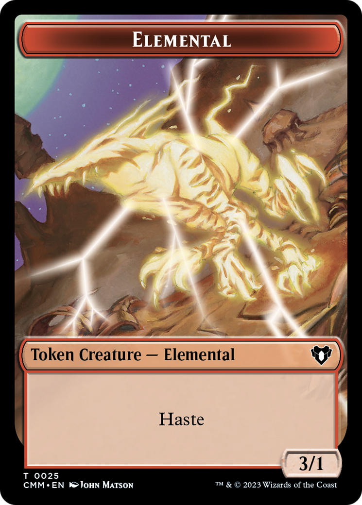 Thopter // Elemental (0025) Double-Sided Token [Commander Masters Tokens] | Galaxy Games LLC