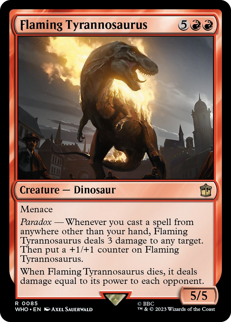 Flaming Tyrannosaurus [Doctor Who] | Galaxy Games LLC