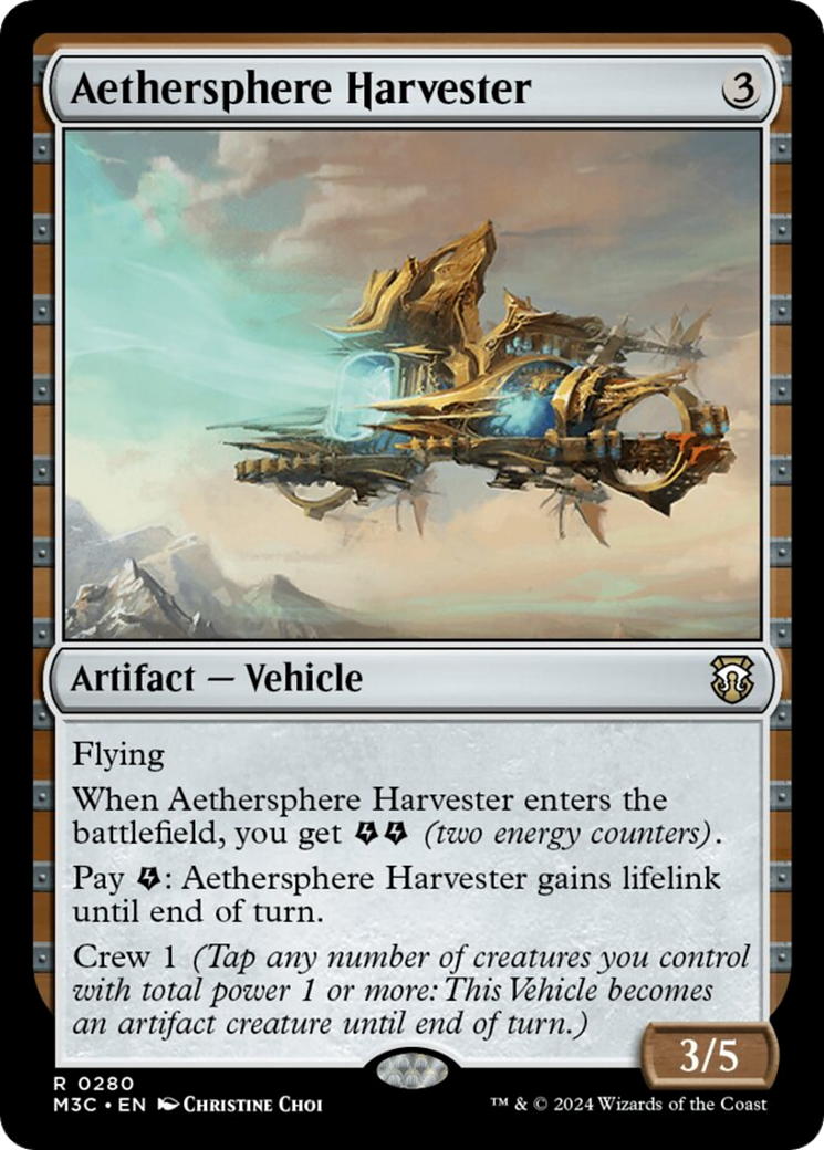 Aethersphere Harvester (Ripple Foil) [Modern Horizons 3 Commander] | Galaxy Games LLC