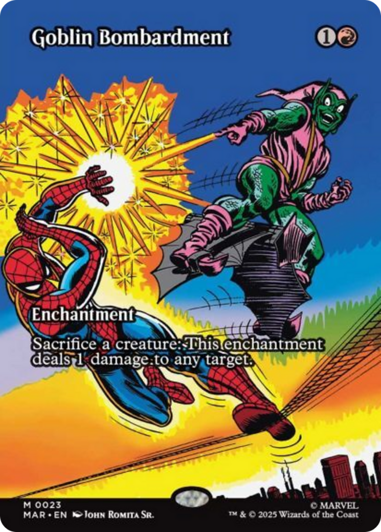 Goblin Bombardment (Borderless) [Marvel's Spider-Man: Eternal-Legal] | Galaxy Games LLC