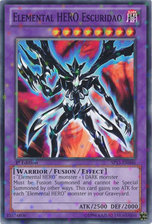 Elemental Hero Escuridao [SP13-EN046] Starfoil Rare | Galaxy Games LLC