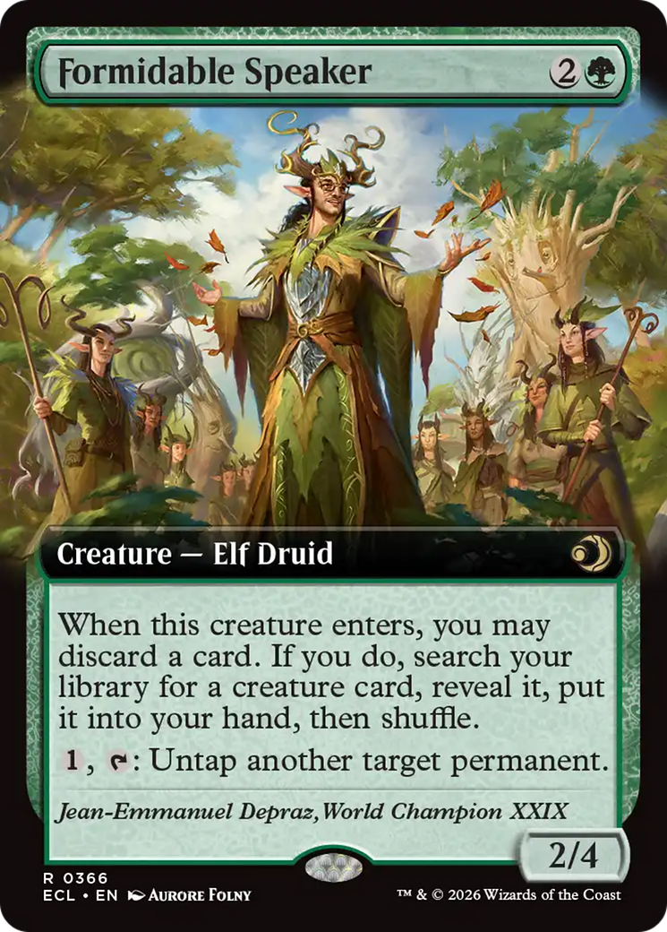 Formidable Speaker (Extended Art) [Lorwyn Eclipsed] | Galaxy Games LLC